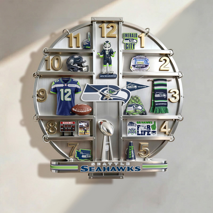 SS x NFL Home Decorative 3D Visual Effect Acrylic Wall Clock NAK CTKT