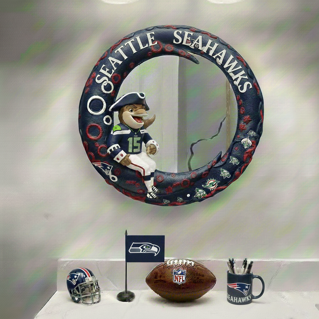 SS x NFL Moonlit  Custom Shaped Mirror - Personalized Gifts NAK CTKT