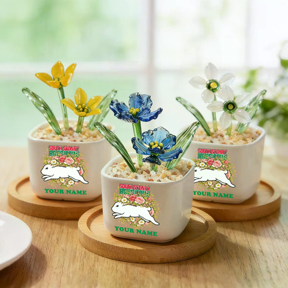 SSR _NRL Custom Birth Month Glass Flower Pot Handmade Gift For Fan - Limited Edition NAK TTT