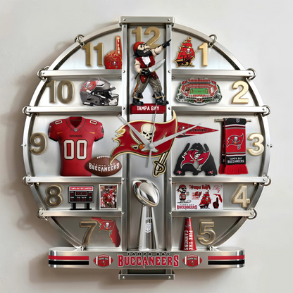 TBB x NFL Home Decorative 3D Visual Effect Acrylic Wall Clock NAK CTKT