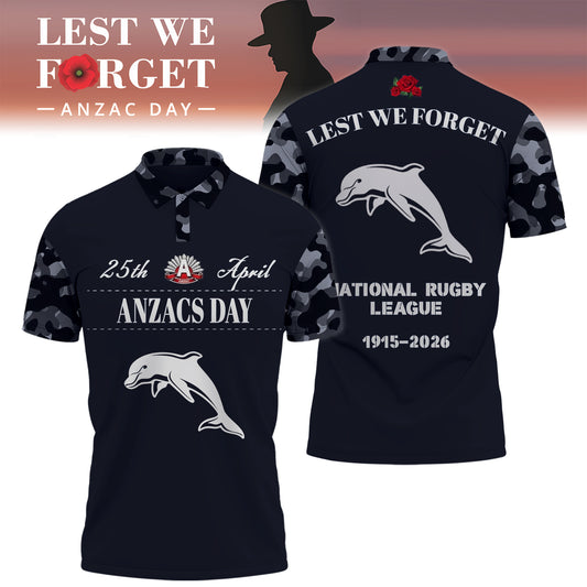 TD x NRL 2026 Anzac Day Polo Shirt DDT TTTZ