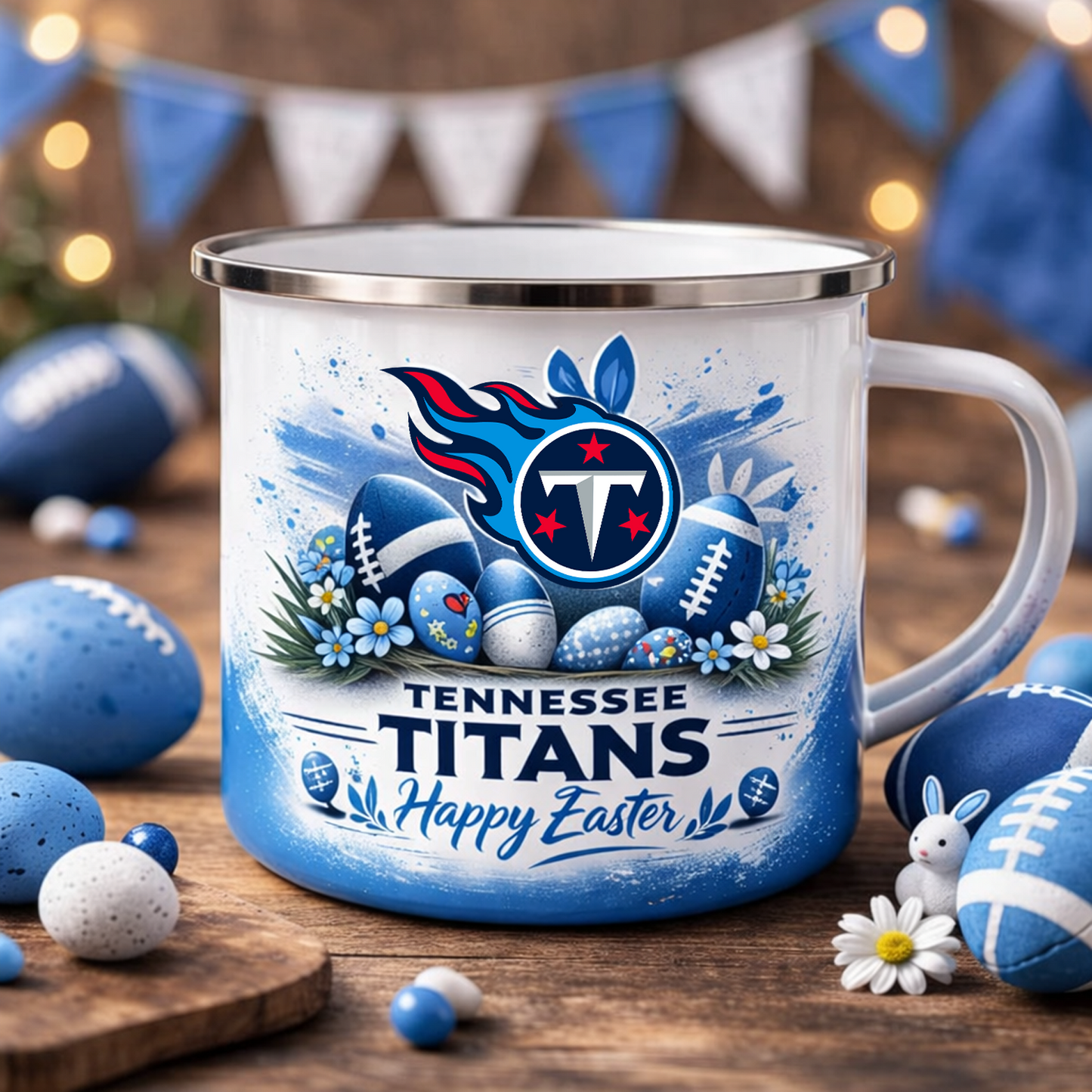 TEN X NFL Easter-themed enamel mug NAK NHT