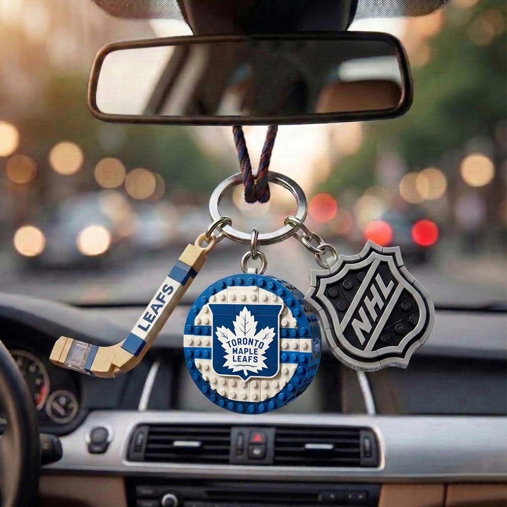 TML x NHL Building Blocks Hockey Puck Car Mirror Hanging NAK TTT