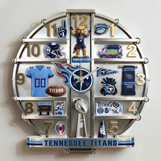 TT x NFL Home Decorative 3D Visual Effect Acrylic Wall Clock NAK CTKT