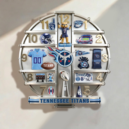 TT x NFL Home Decorative 3D Visual Effect Acrylic Wall Clock NAK CTKT