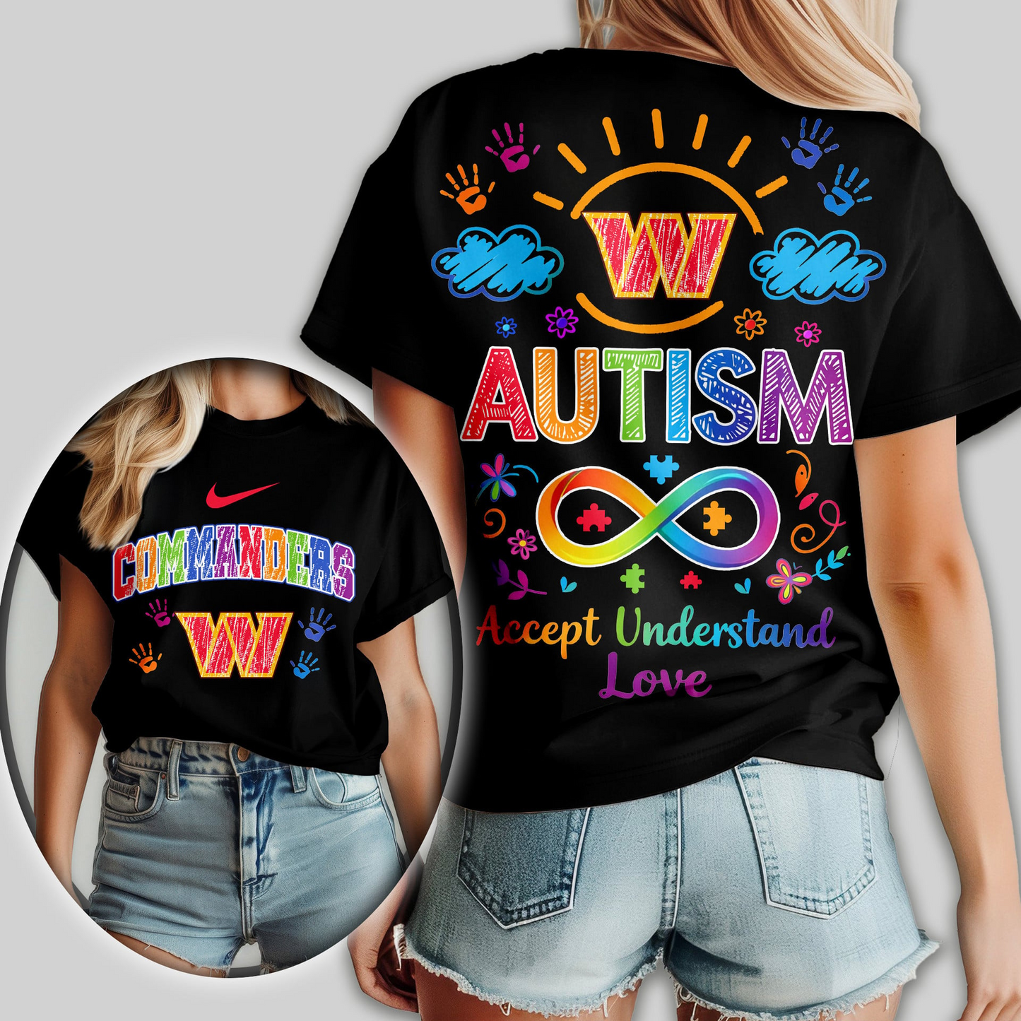 WC Premium NFL National Autism Acceptance Month Women Shirt DDT NTL