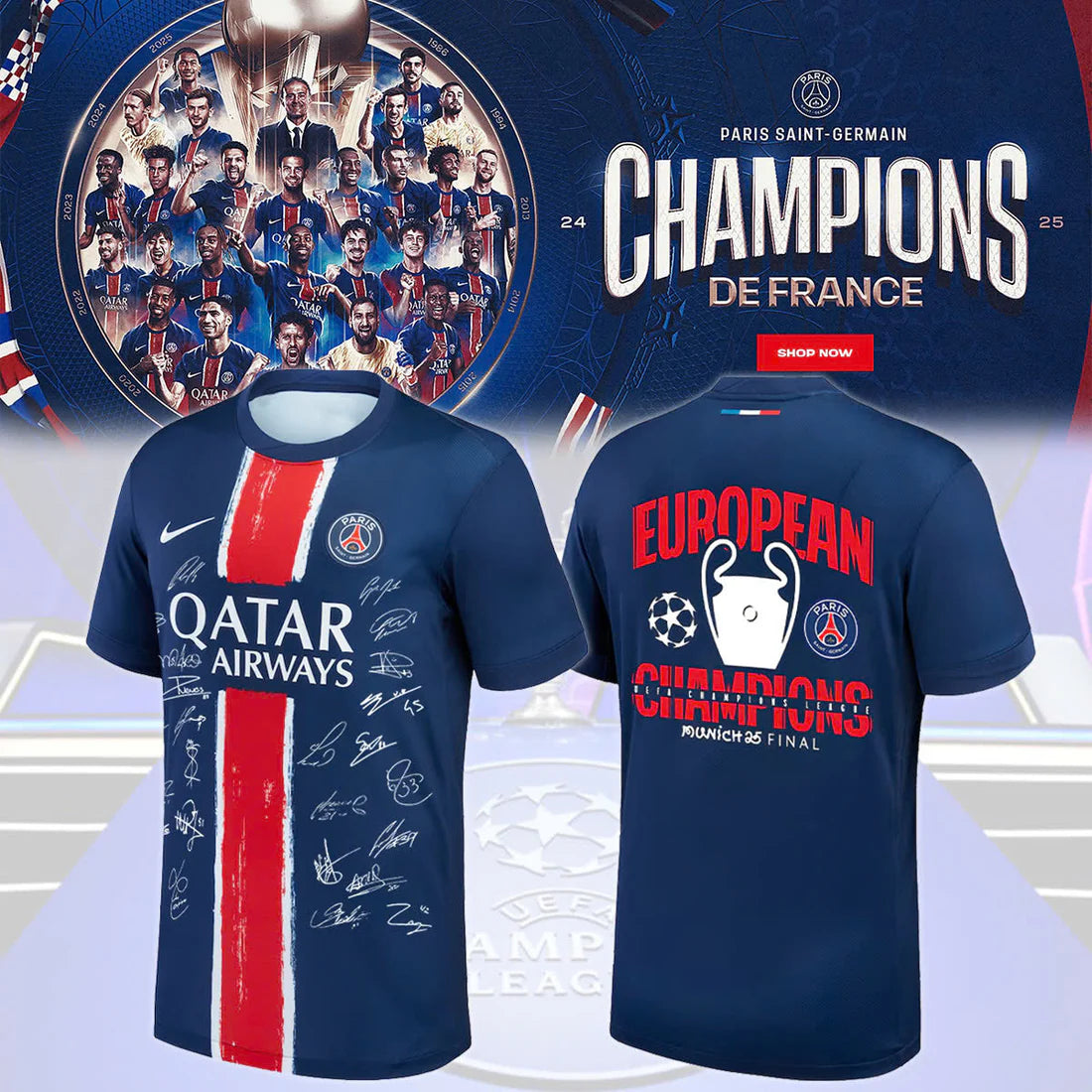 PREMIUM PSG X THANK FOR MEMORIES V8 SHIRT LIMITED EDITIONS NDT NHM 310526